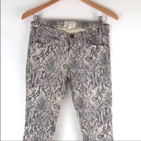 Current Elliott Skinny Snake Animal Jeans 25 - Picture 2 of 6